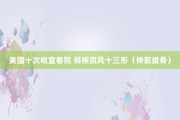 美国十次啦宜春院 弱柳顶风十三形（伸筋拔骨）